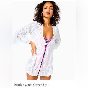 Lilly Pulitzer Motley Open Cover-up White Size S